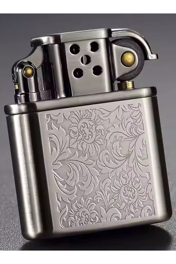 Jobon Tek Torch Pürmüz Gunmetal Metal İşlemeli Puro Çakmağı