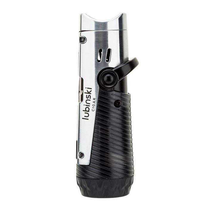 Lubinski Lion İğneli + Delicili Tek Torch Puro Çakmağı Silver