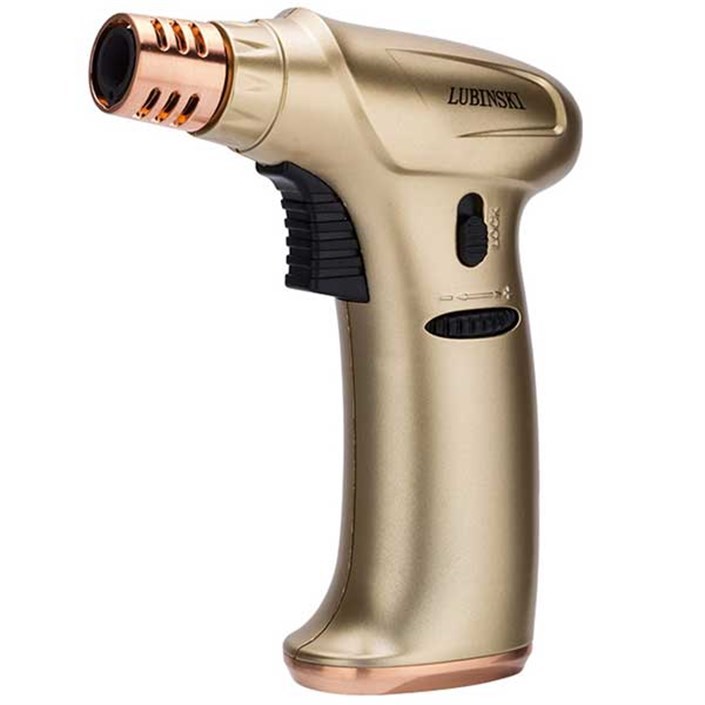 LB-179,Lubinski Tek Torch Puro Masa Çakmağı Gold