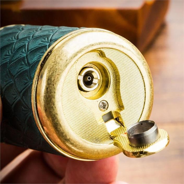 Lubinski Vintage Tek Torch Masa Tipi Puro Çakmağı Siyah