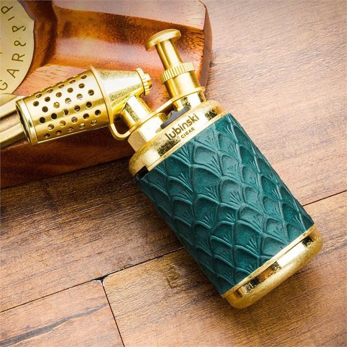 Lubinski Vintage Tek Torch Masa Tipi Puro Çakmağı Siyah
