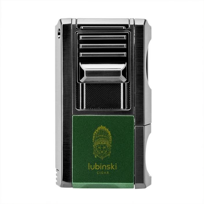 Lubinski Yeni Seri Dahili V-Cutter Delicili ve İğneli Puro Çakmağı Yeşil