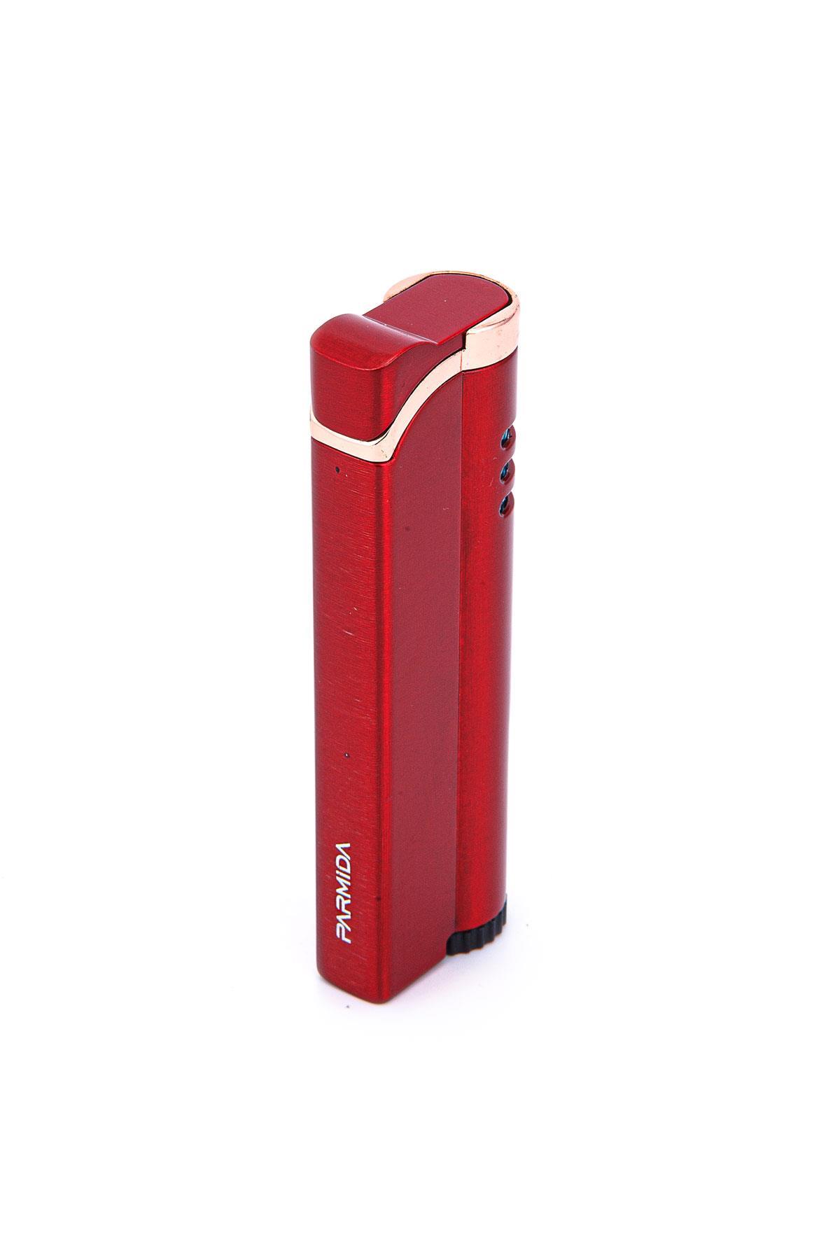 Parmida Tek Torch Pürmüz Kırmızı Metal Puro Çakmağı