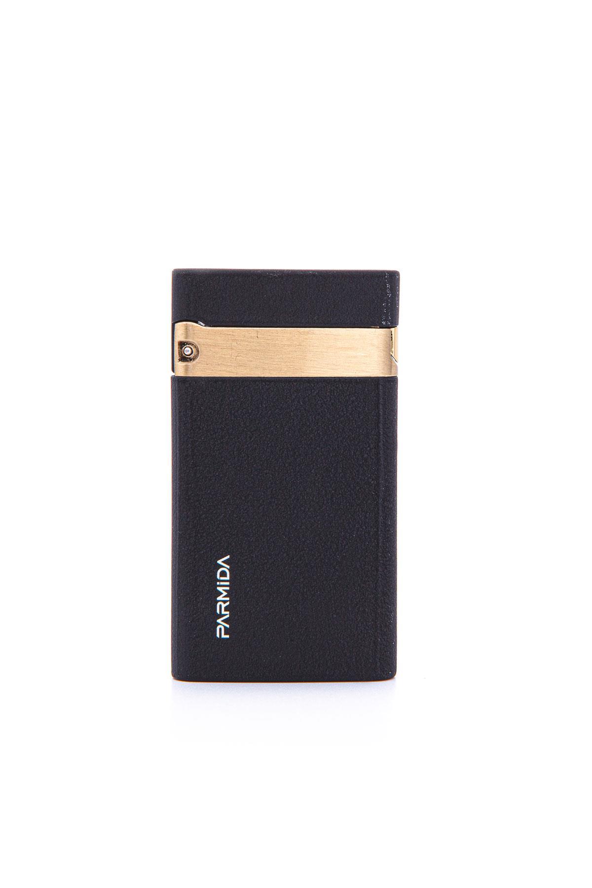 Parmida Tek Torch Pürmüz Siyah-Gold Metal Puro Çakmağı
