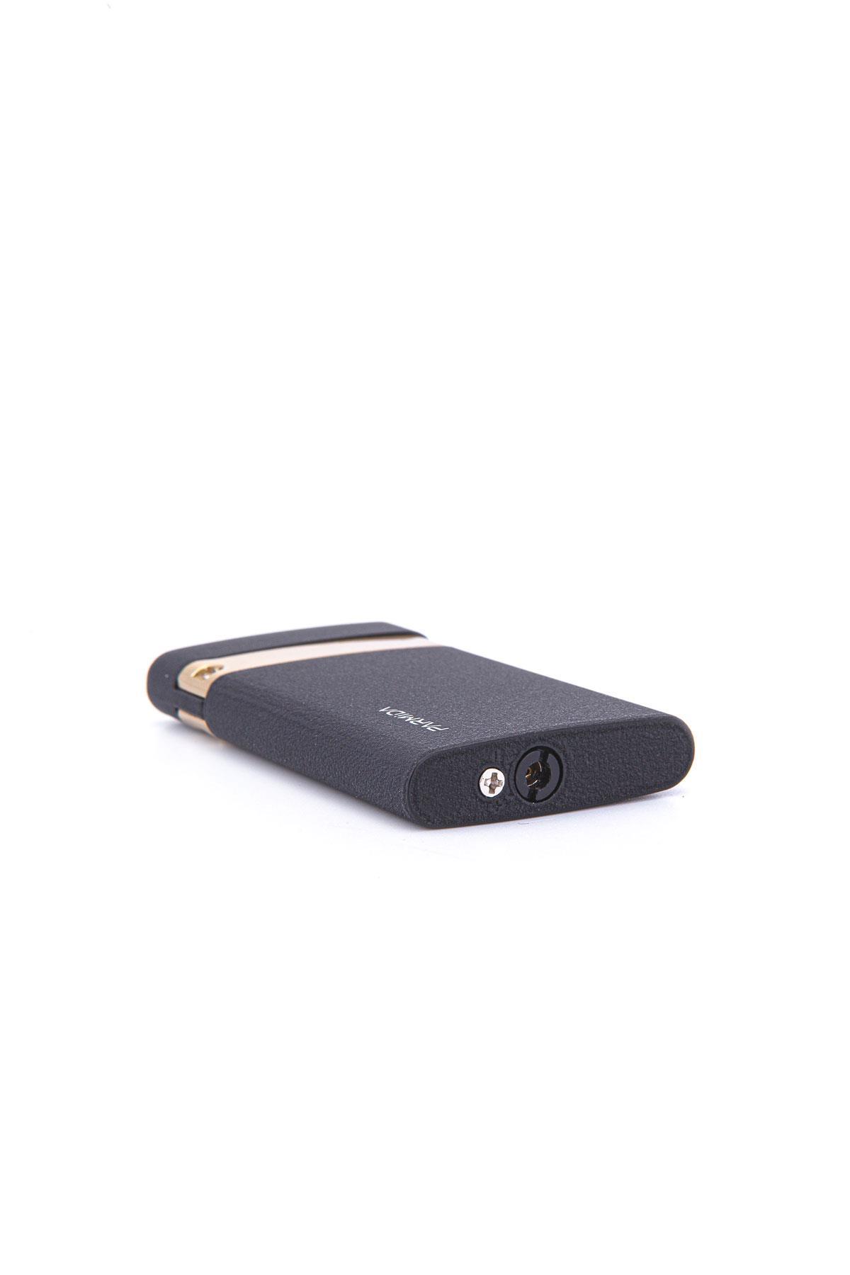 Parmida Tek Torch Pürmüz Siyah-Gold Metal Puro Çakmağı