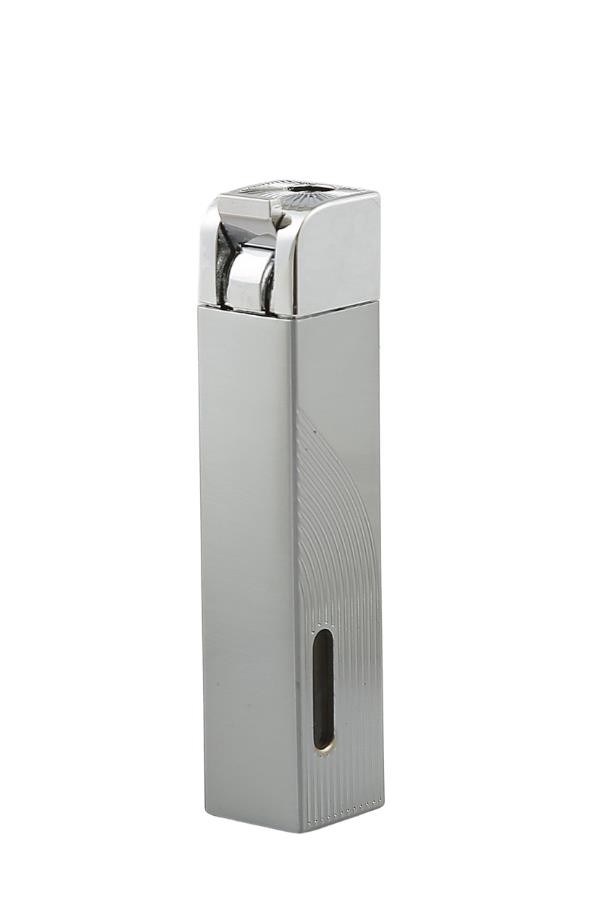 Parmida Tek Torch Pürmüz Gümüş İşlemeli Metal Puro Çakmağı