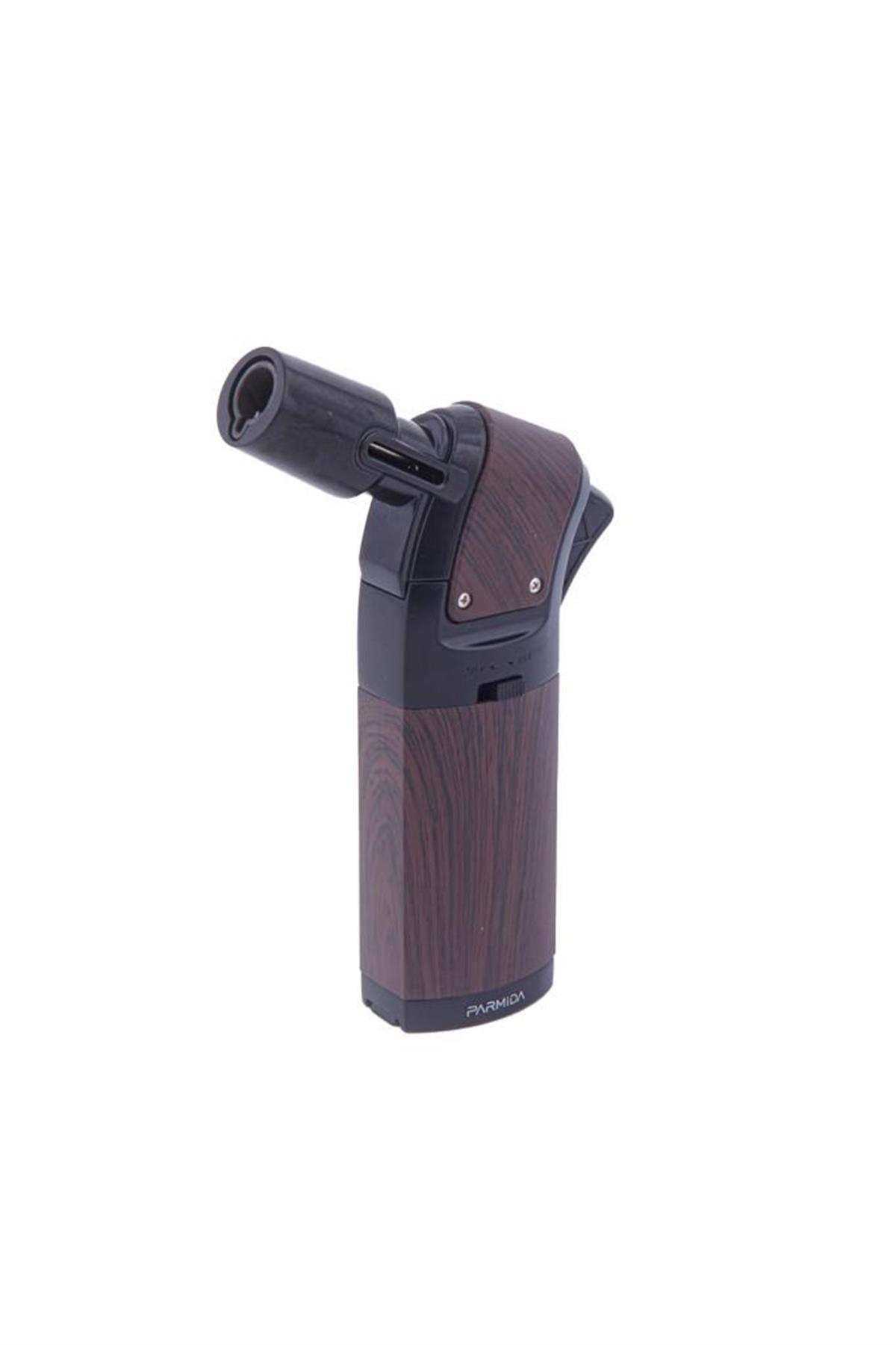Parmida Tek Torch Pürmüz Kahverengi Masa Tipi Puro Çakmağı