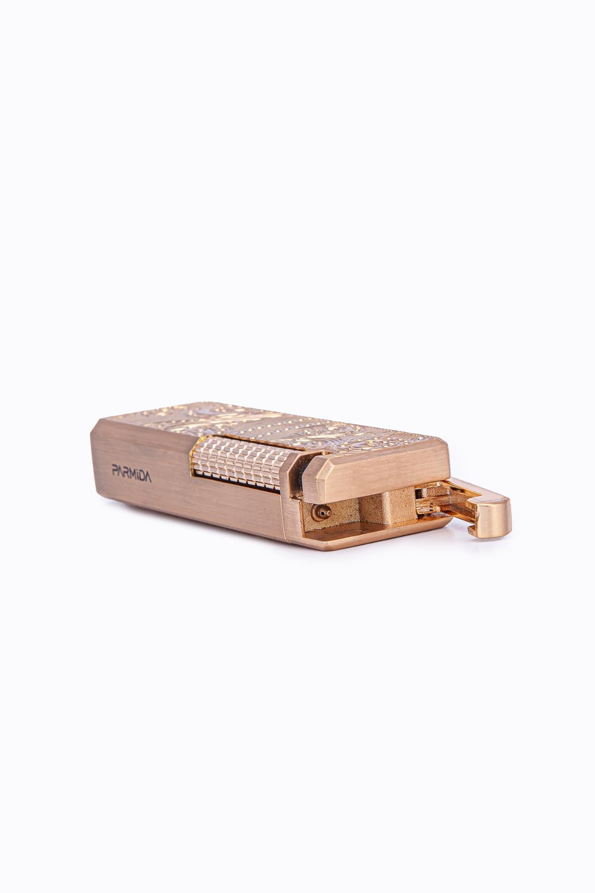 Parmida Gold İşlemeli Soft Flame Metal Çakmak
