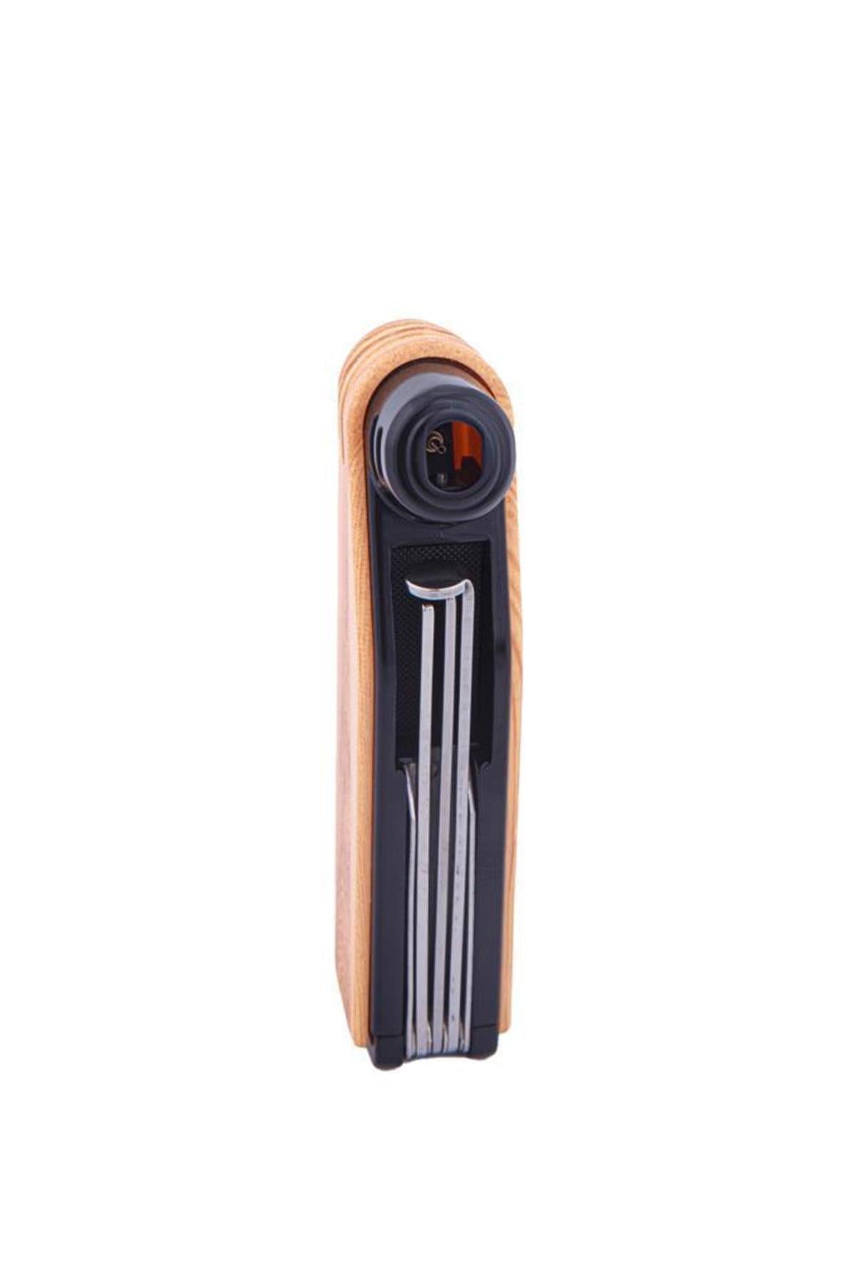 Parmida Ahşap Desenli Soft Flame Pipo Çakmağı