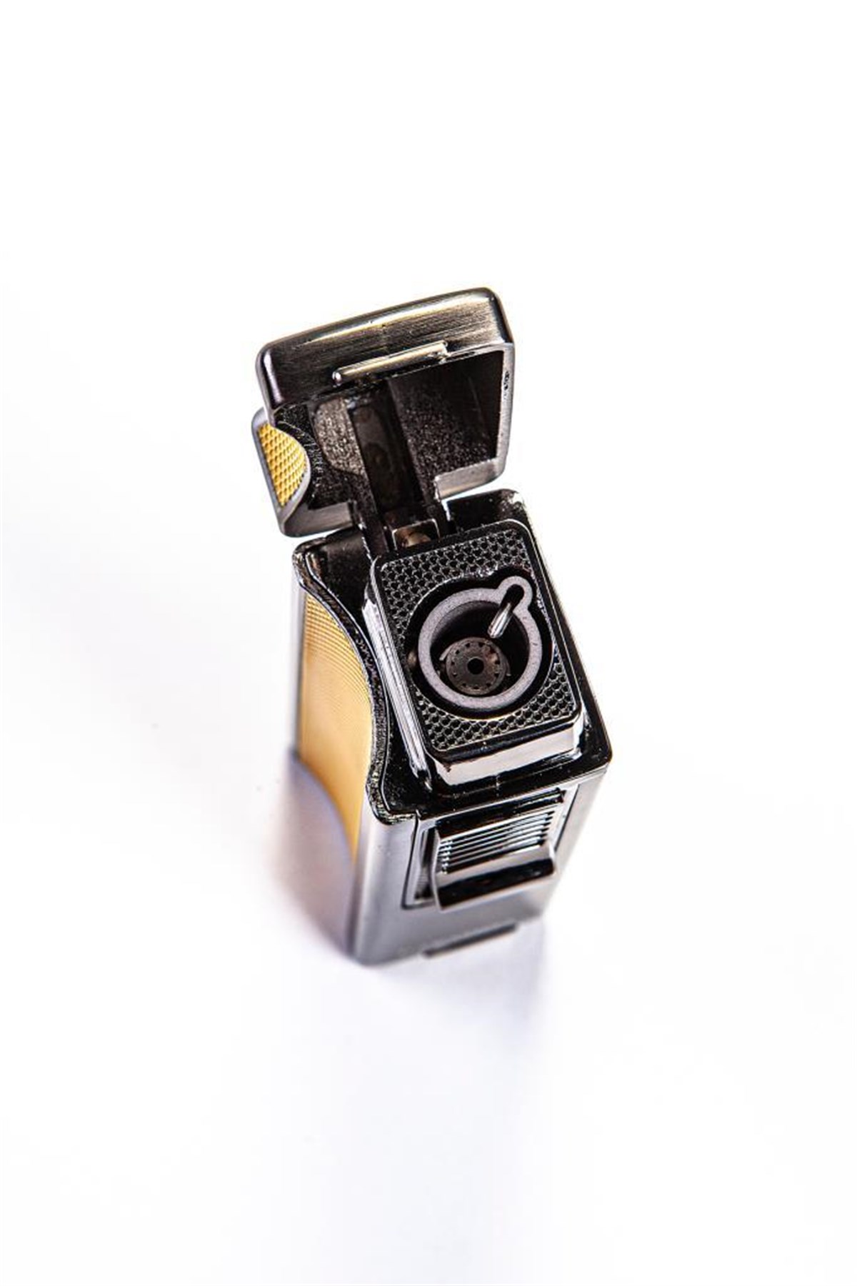Parmida Tek Torch Pürmüz Sarı-Gunmetal Puro Çakmağı