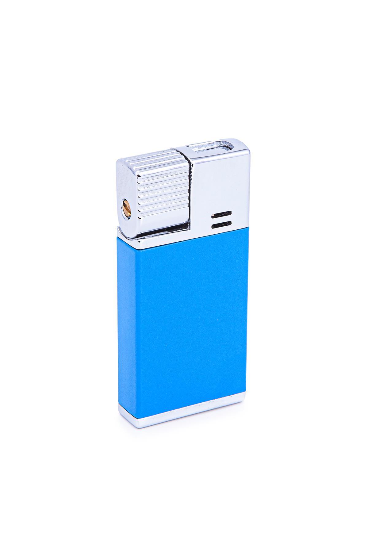 Parmida Tek Torch Pürmüz Mavi-Gümüş Metal Puro Çakmağı
