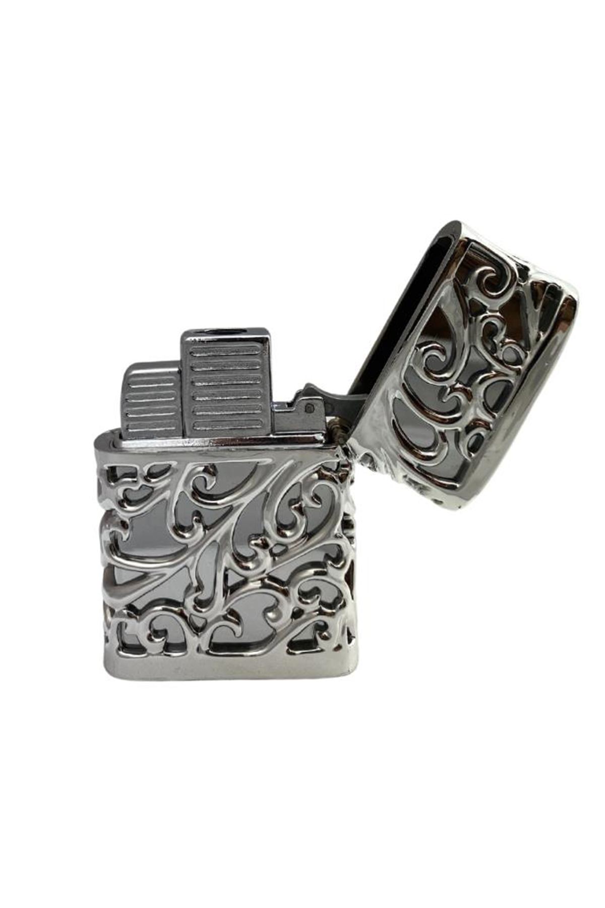 Parmida Tek Torch Pürmüz Gümüş İşlemeli Puro Çakmağı