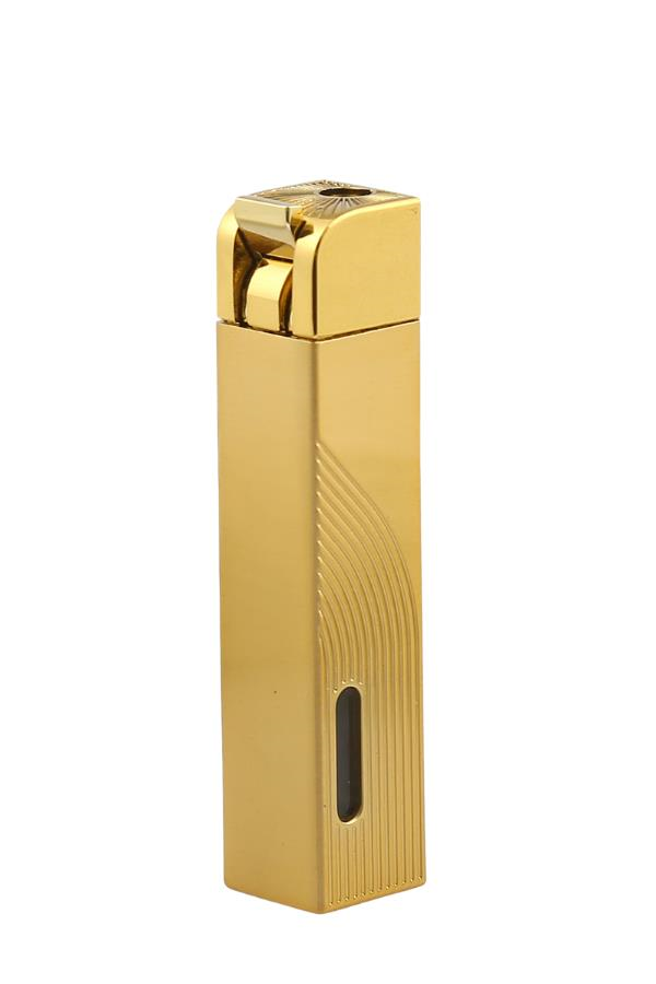 Parmida Tek Torch Pürmüz Gold İşlemeli Metal Puro Çakmağı