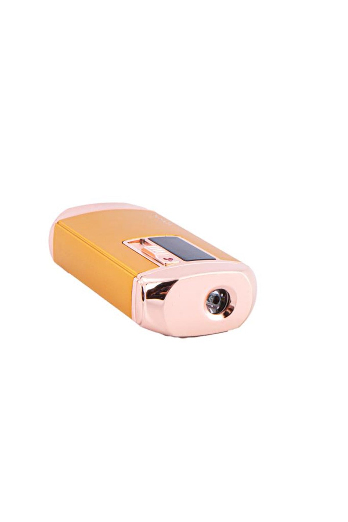 Parmida Sarı-Gold Multifonksiyonel Çakmak (Tek Torch Pürmüz Puro Çakmağı, Elektrikli Çakmak, Powerbank, El Feneri)