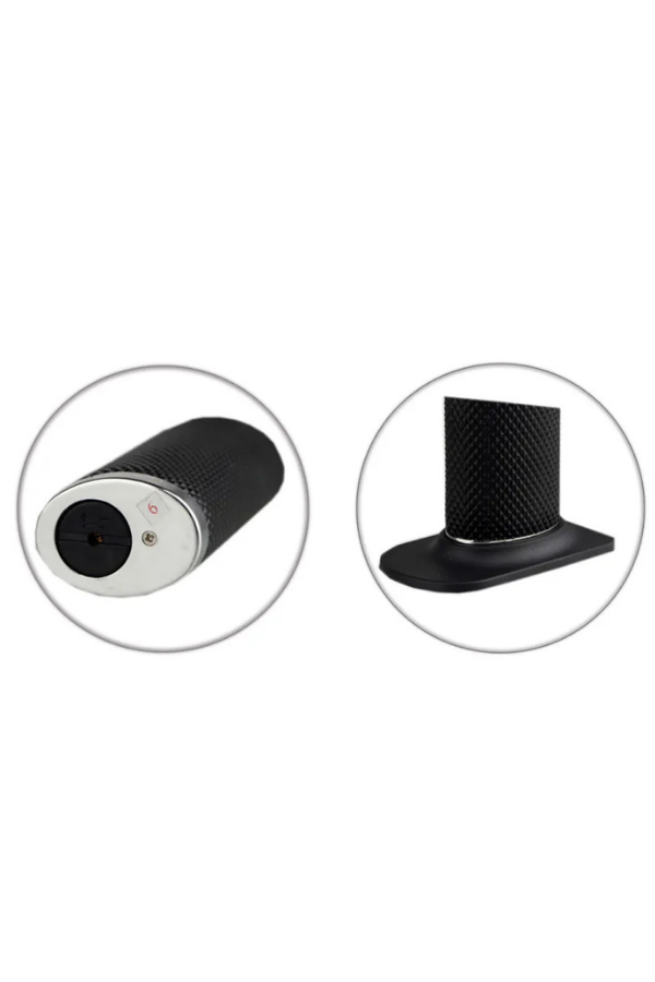 PremiumQuality Tek Torch Pürmüz Siyah Gümüş Metal Masa Tipi Puro Çakmağı