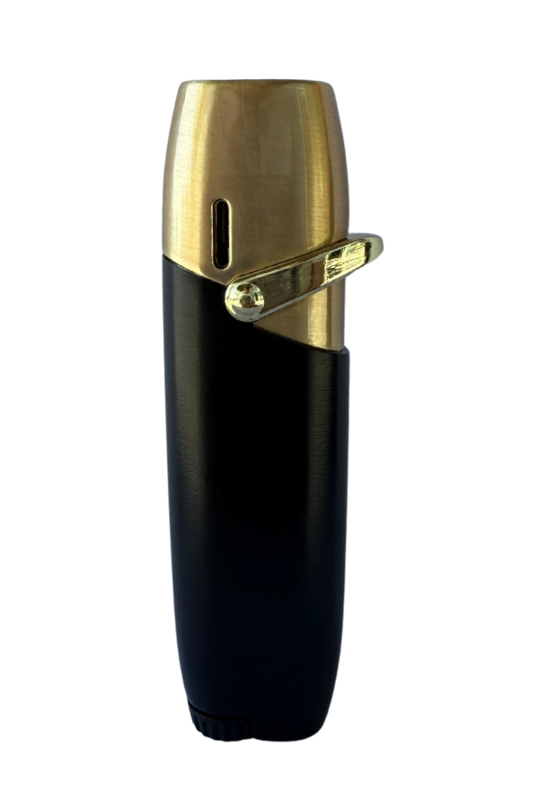 PremiumQuality Tek Torch Pürmüz Siyah Metal Puro Çakmağı