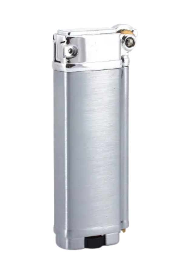 PremiumQuality Gümüş Tek Torch Pürmüz Metal Puro Çakmağı