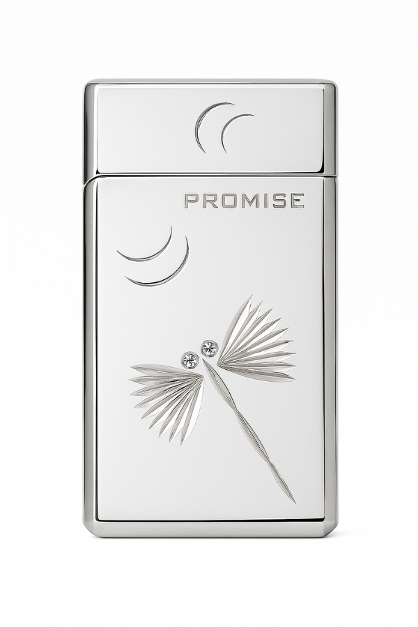 TR8608,Promise Tek Torch Gümüş Desenli Tek Torch Pürmüz Metal Puro Çakmağı