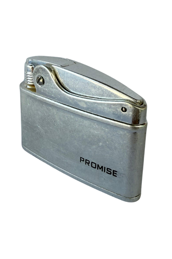 Promise Fırçalı Gümüş Tek Alevli Benzinli Çakmak