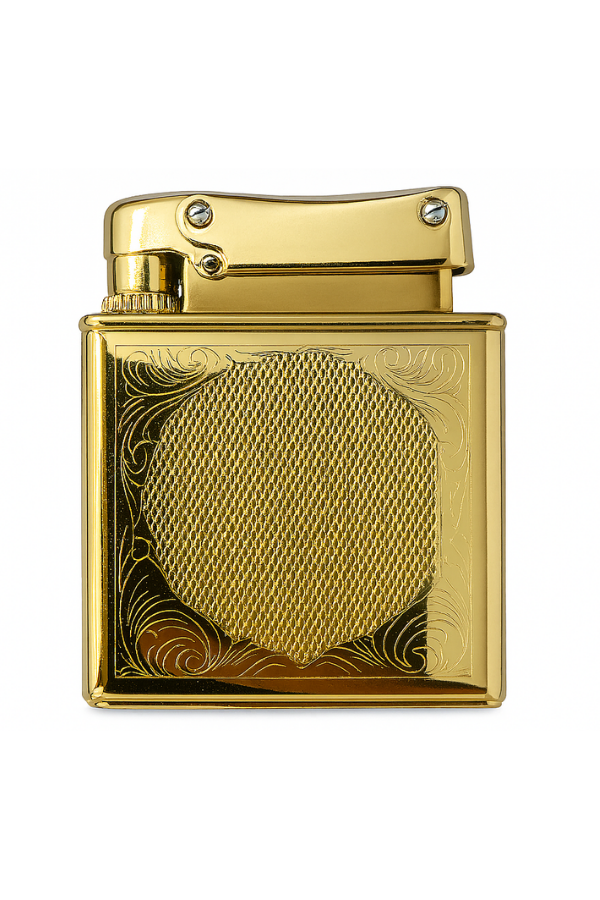 TR8609,Promise Tek Alevli Gold İşlemeli Metal Benzinli Çakmak