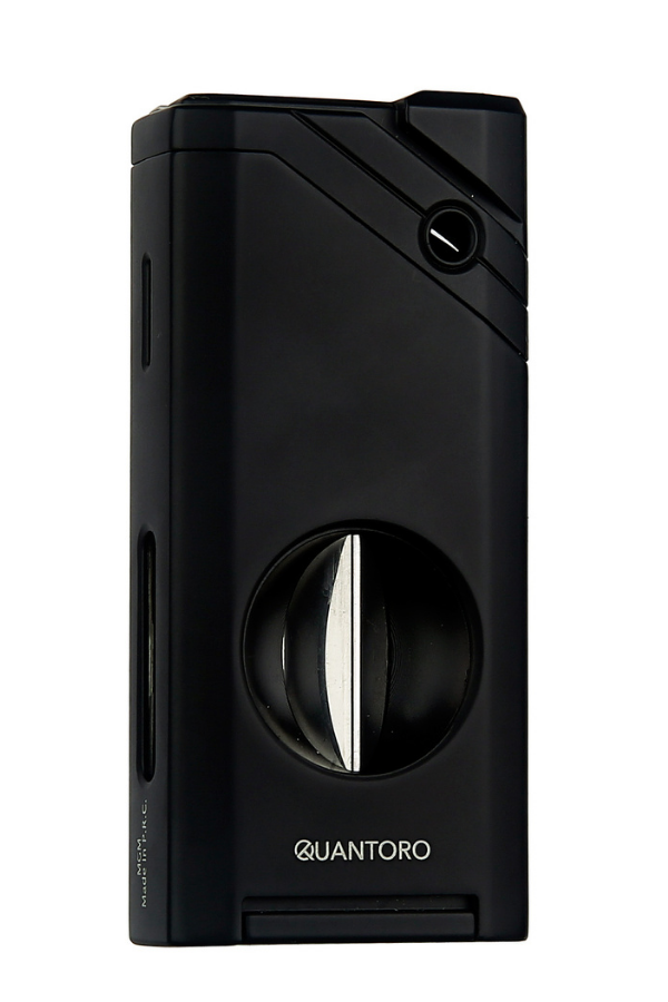 TRZ1120,Quantoro Tek Torch Pürmüz V-Cut Siyah Metal Puro Çakmağı