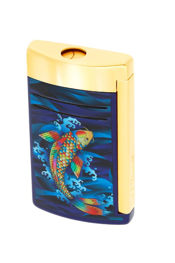 S.T. Dupont Maxijet Koifish Gold-Lacivert Puro Çakmağı 20397