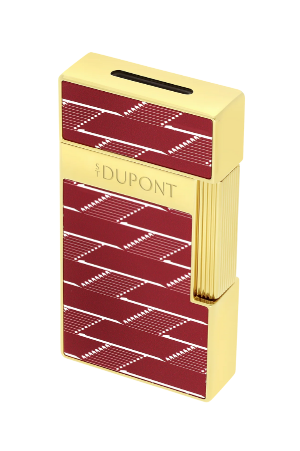 S.T. Dupont Lacquered Biggy Monogram Kırmızı Puro Çakmağı 25078