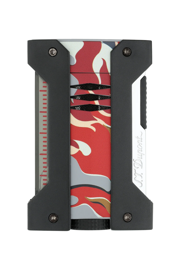 S.T. Dupont Camo Kamuflaj Desenli Kırmızı Puro Çakmağı 21451