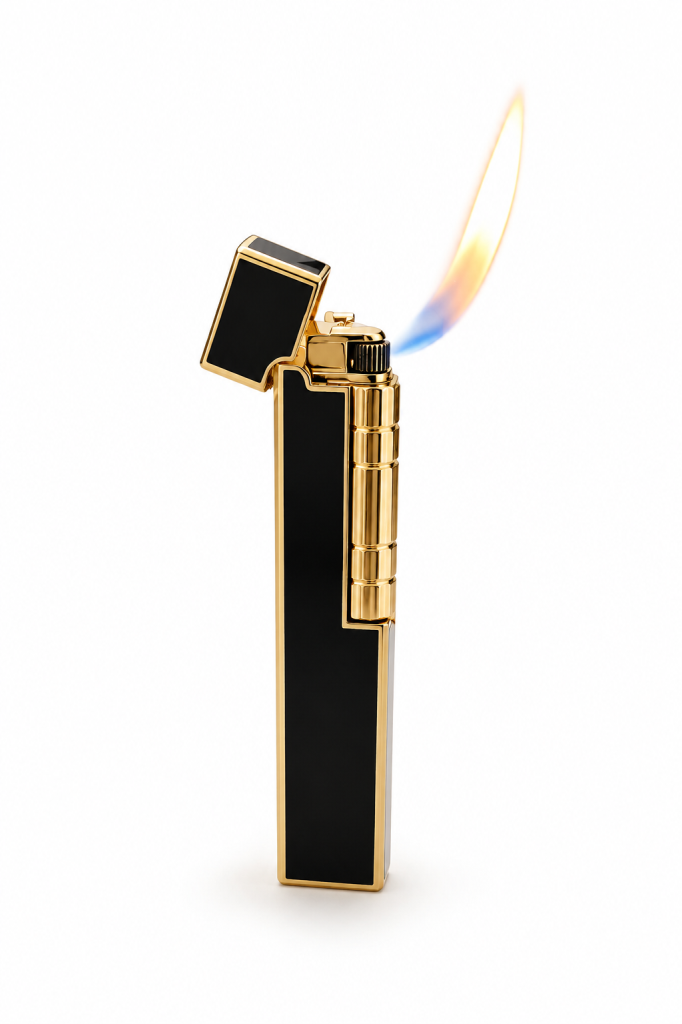 Vindiesel Siyah Gold Slim Soft Flame Metal Çakmak