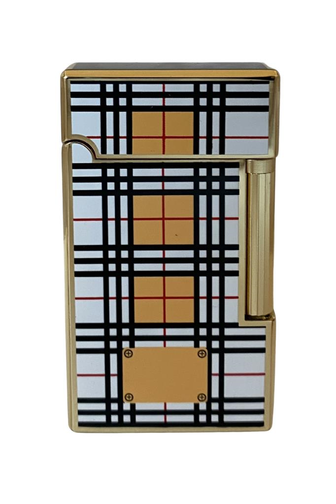 Vindiesel Gold Siyah Beyaz Desenli Tek Torch Pürmüz Puro Çakmağı