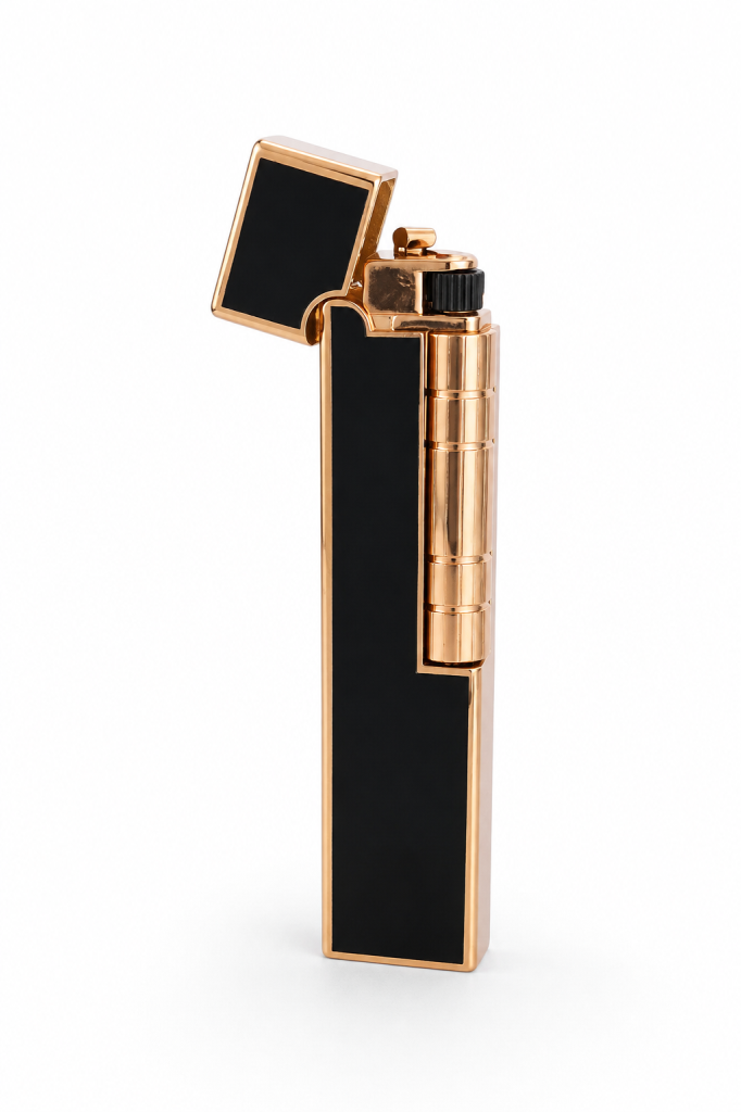 Vindiesel Siyah Gold Slim Soft Flame Metal Çakmak
