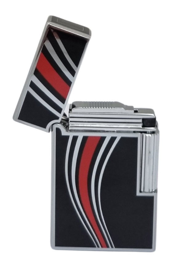 Vindiesel Soft Flame Siyah-Gümüş-Kırmızı Desenli Çakmak