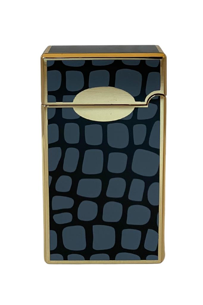 Vindiesel Gold Siyah Gri Taş Desen Tek Torch Pürmüz Puro Çakmağı