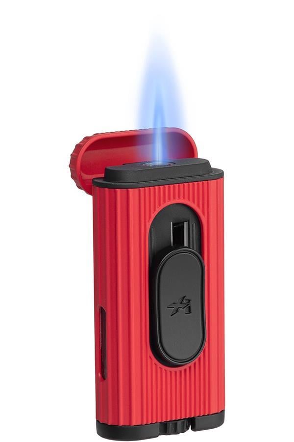 Xikar Hedron Siyah-Kırmızı Tek Torch Puro Çakmağı