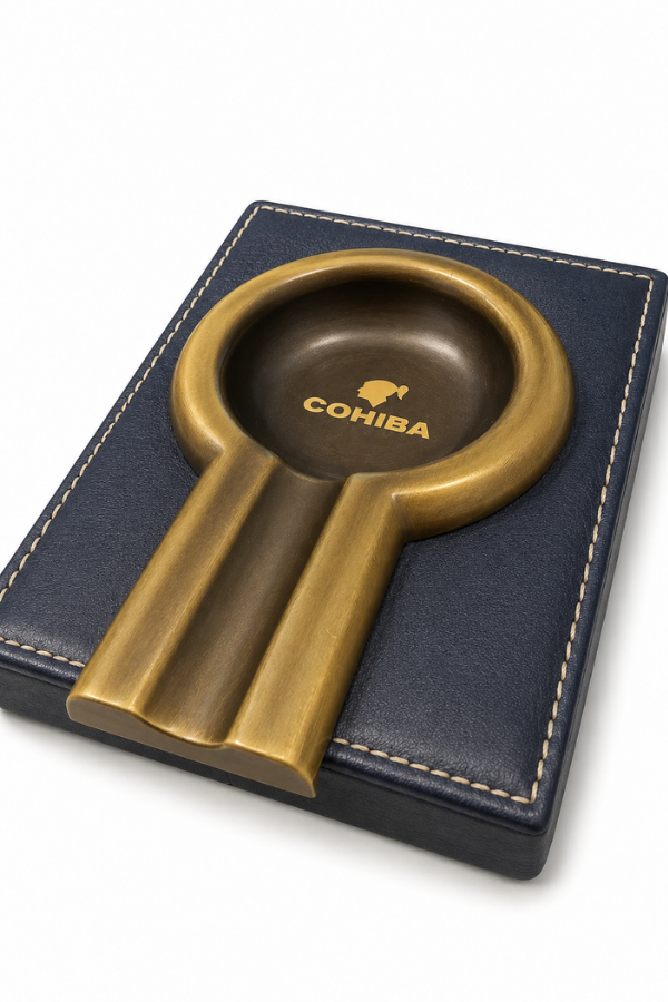 Cohiba Lacivert Gold Deri Kenarlı Tekli Puro Küllüğü
