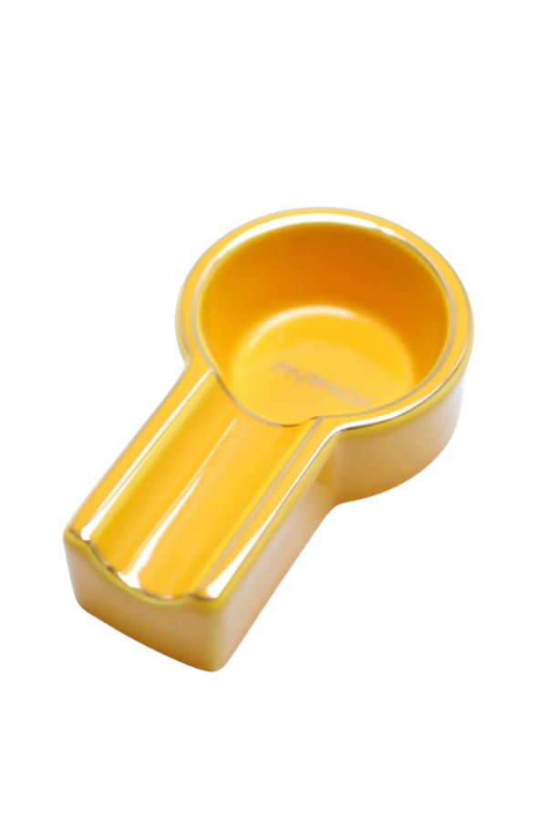 Parmida Sarı Gold Şeritli Tekli Porselen Puro Küllüğü