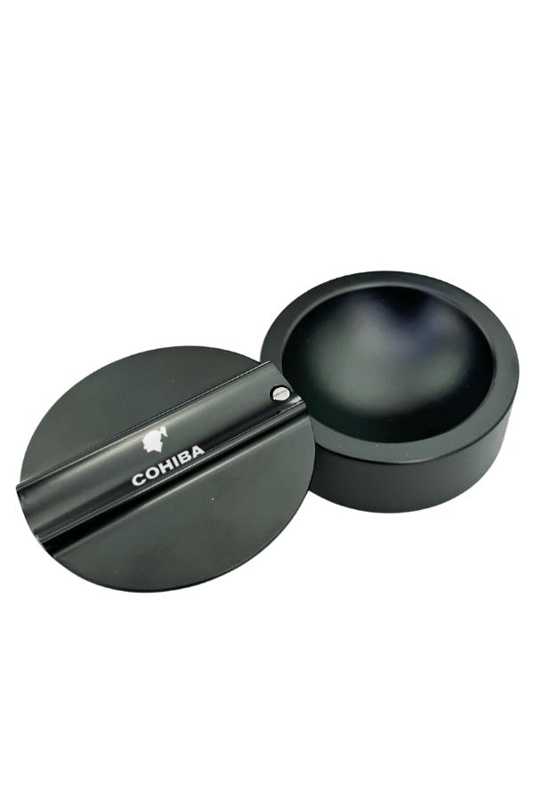 Cohiba Siyah Metal Döner Başlıklı Tekli Puro Küllüğü