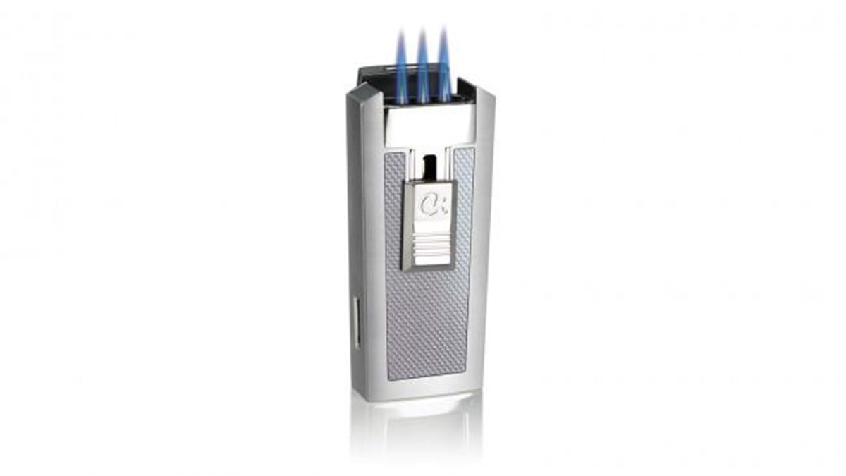 Caseti Üç Torch Pürmüz Gümüş Puro Çakmak CA0439002