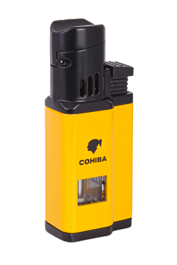 Cohiba 3 Torch Pürmüz Sarı-Siyah Metal Puro Çakmağı