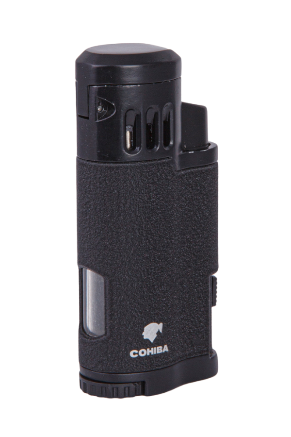 Cohiba 3 Torch Pürmüz Mat Siyah Metal Puro Çakmağı