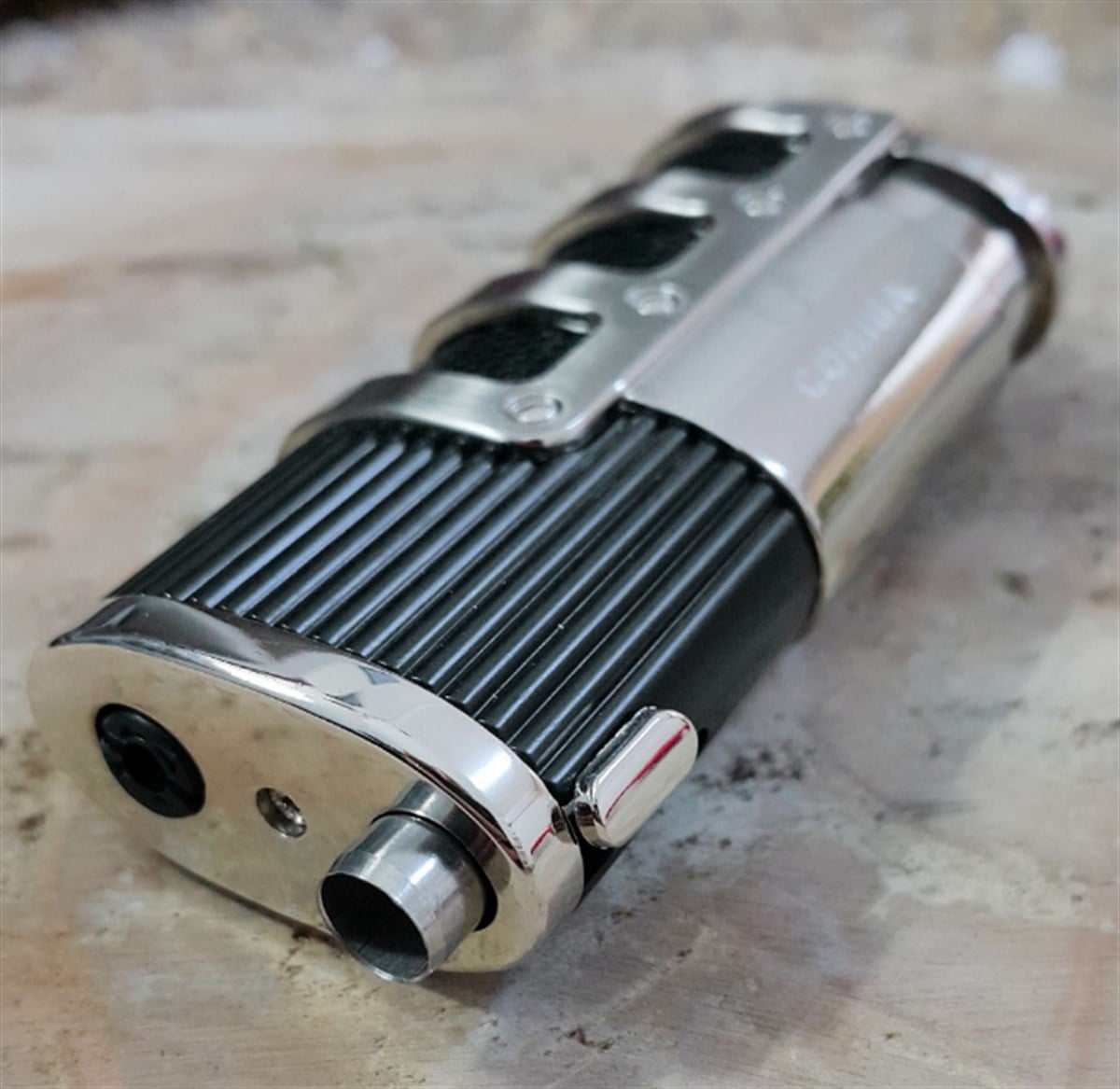 Cohiba 3 Torch Pürmüz Siyah-Gümüş Puro Çakmağı