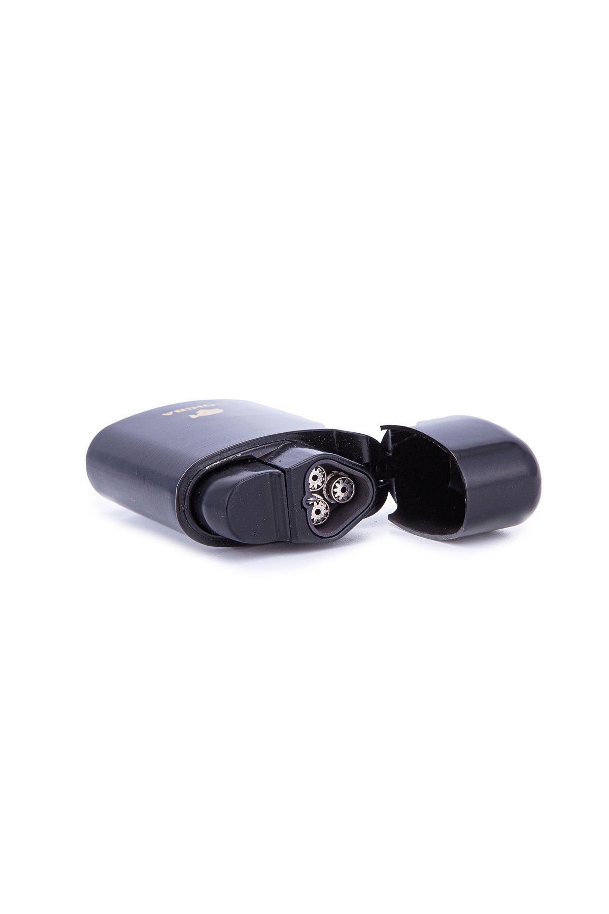 Cohiba 3 Torch Pürmüz Parlak Siyah Metal Puro Çakmağı