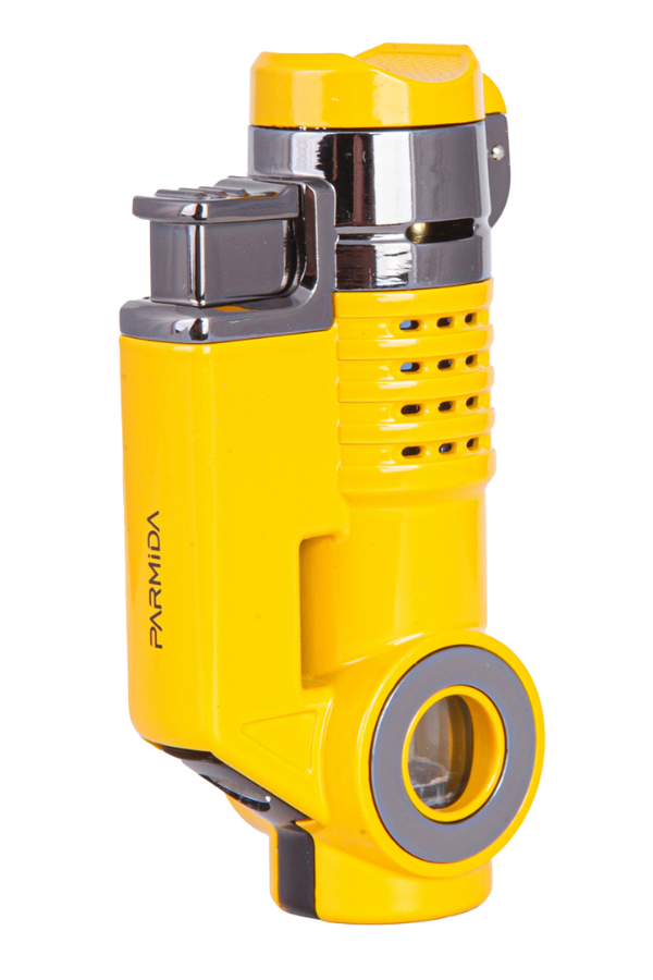 Parmida 3 Torch Pürmüz Sarı-Gunmetal Metal Puro Çakmağı