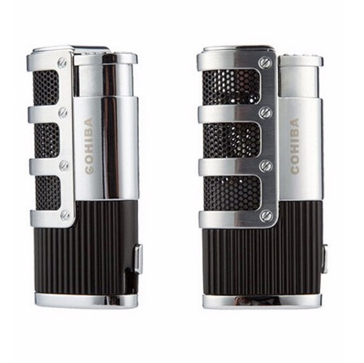 Cohiba 3 Torch Pürmüz Siyah-Gümüş Puro Çakmağı
