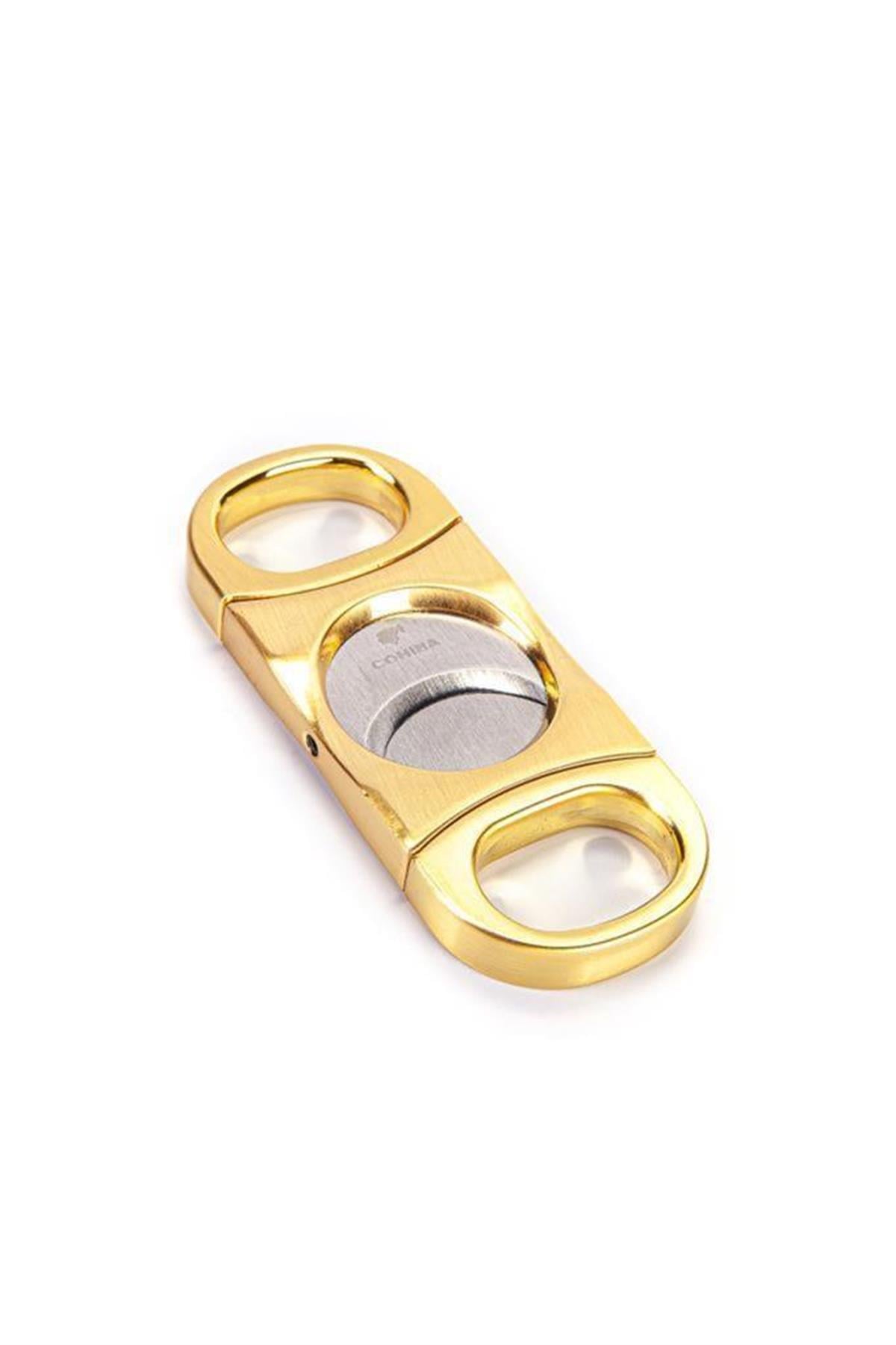 Cohiba 3 Torch Pürmüz Bordo Çakmak ve Gold Kesici Seti