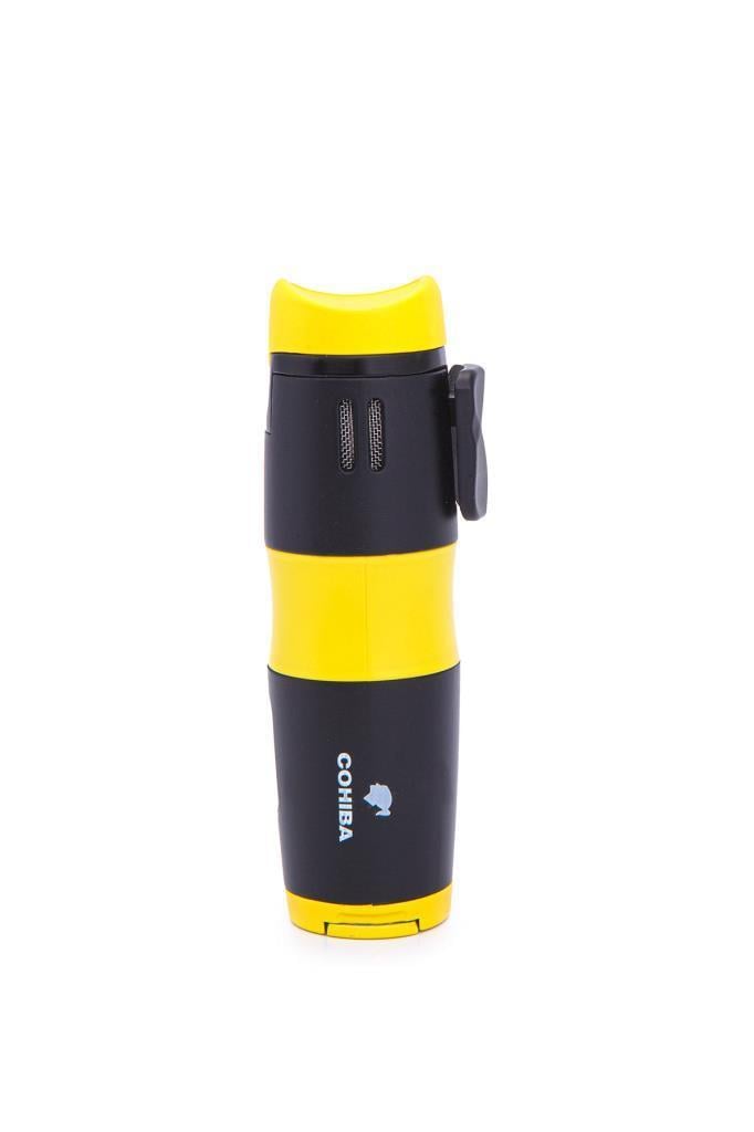 Cohiba 3 Torch Pürmüz Sarı-Siyah Metal Puro Çakmağı
