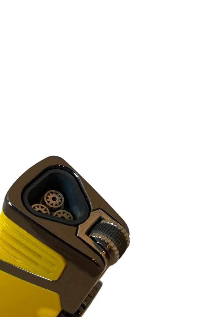 Cohiba Gunmetal-Sarı Dahili Delicili 3 Torch Pürmüz Puro Çakmağı