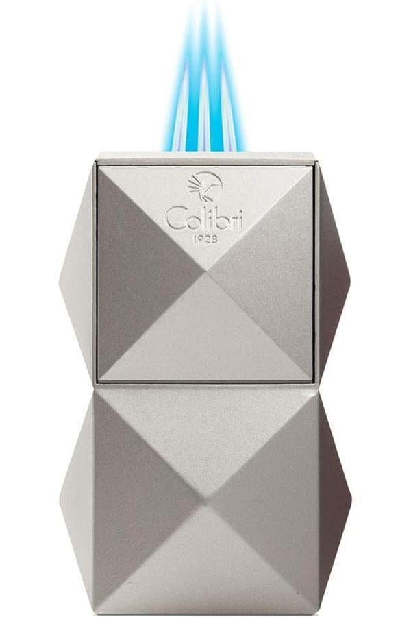 Colibri Quasar 3 Torch Pürmüz Gümüş Masa Tipi Puro Çakmağı