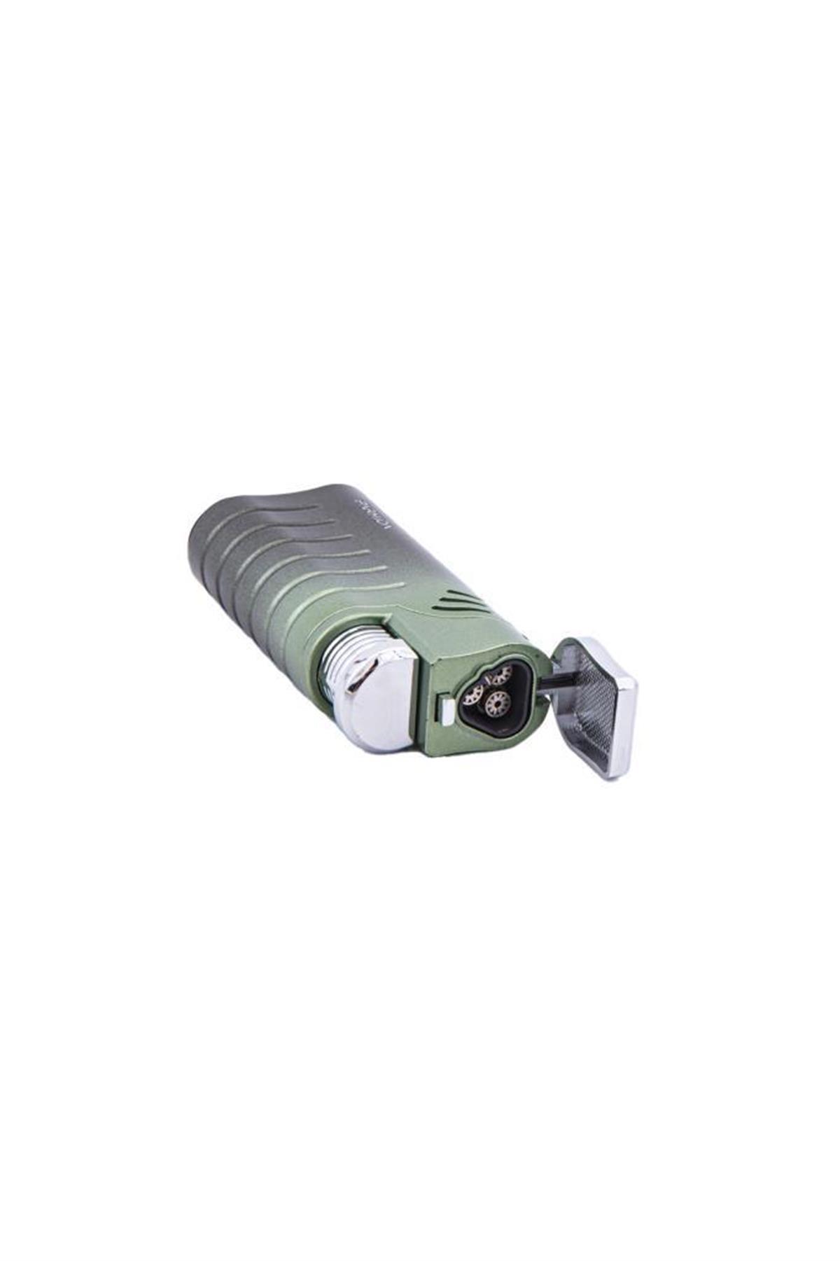 Parmida 3 Torch Pürmüz Yeşil-Gri Puro Çakmağı