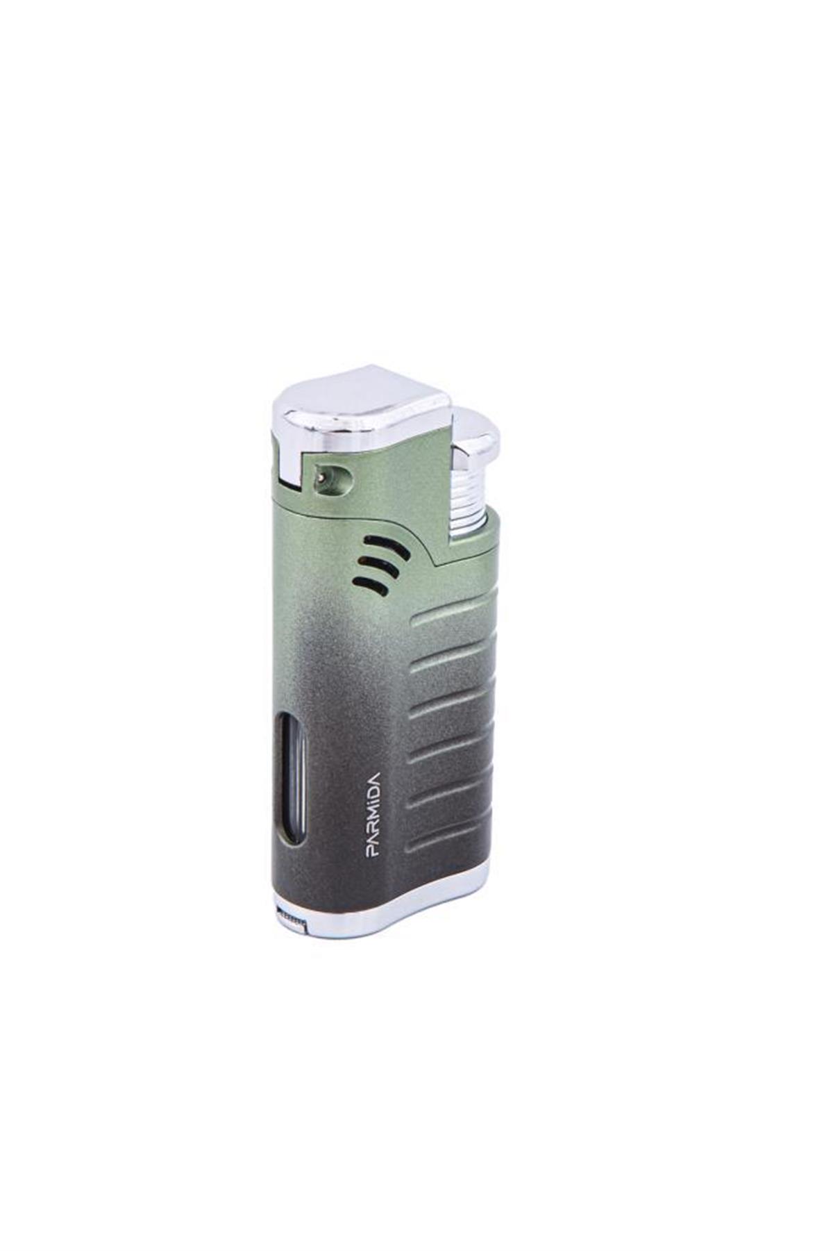 Parmida 3 Torch Pürmüz Yeşil-Gri Puro Çakmağı